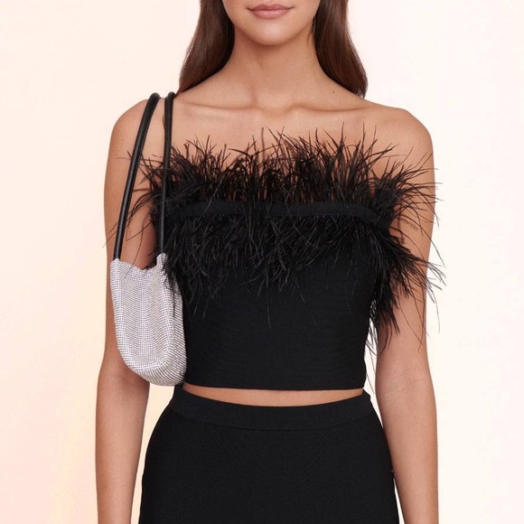 Last one! 🪩 STAUD Penny Crystal Mesh Shoulder Bag - Picture 4 of 16